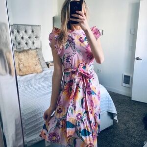 Banjanan Multicolor Sunflower Floral Dress